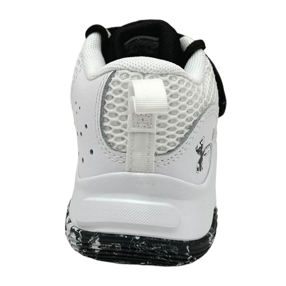 Under Armour Lockdown Youth‎ Boy's Leather Basketball Shoes Size 3Y White/Black